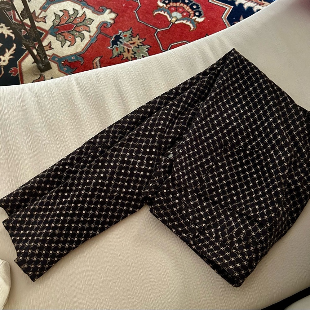 J. McLaughlin black and tan casual Patterned Pants